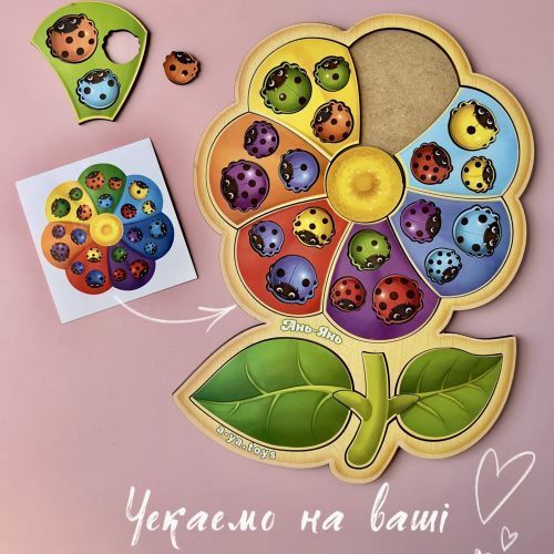Сортер з картками "Квітка-семибарвиця" 169079 фото